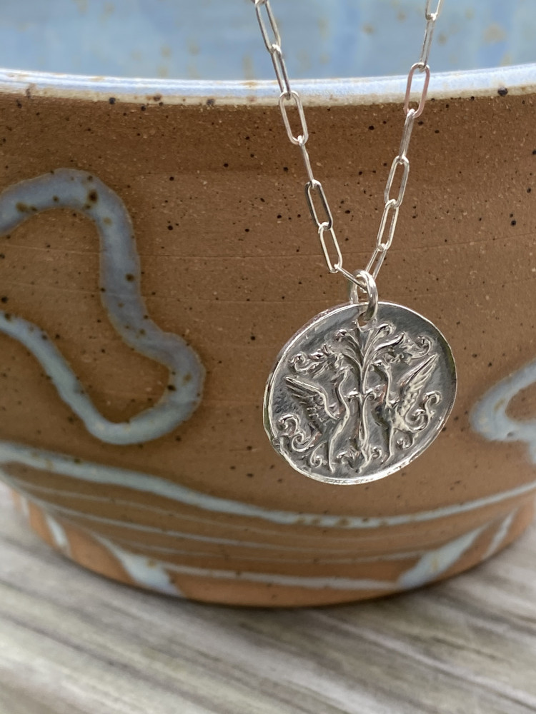 Sterling Silver Two Sided Locket Pendant Necklace. For Sale At Ruby Lane